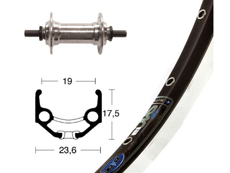 Bike-Parts Vorderrad 28x1.75 Alunabe Starr 36L Rigida Zac 19