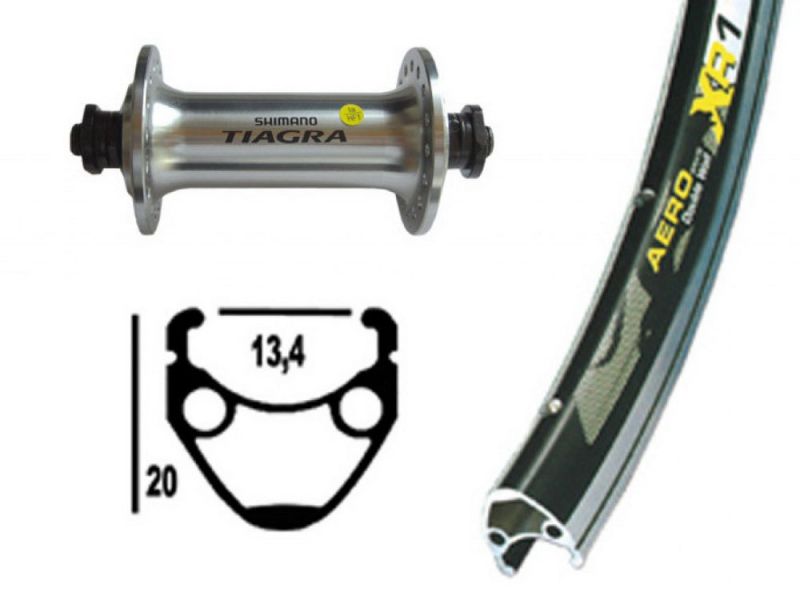 Bike-Parts Vorderrad 13-622 Tiagra SSP 32L Exal XR-1 o.Ösen DD