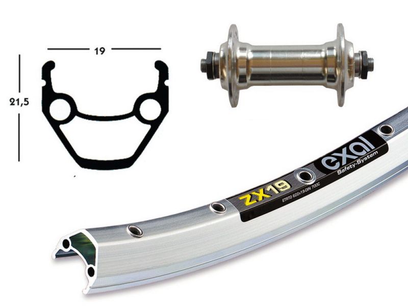 Bike-Parts Vorderrad 28x1.75 Alunabe SSP 36L Exal ZX 19