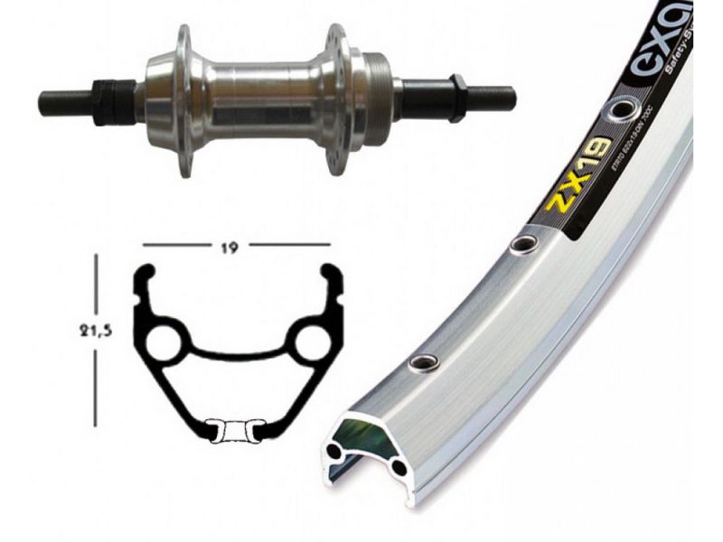 Bike-Parts Hinterrad 28x1.75 Schr.ZKR 6/7 für 36L Exal ZX 19