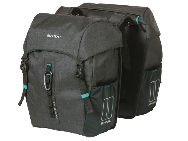 Basil Discovery 365D M double pannier (black melee | 18 litres)