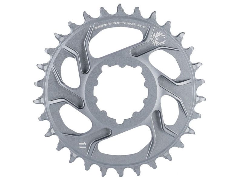 SRAM X-Sync2 Eagle chainring (30 teeth | 12-speed | grey | Alu | offset 6mm | DM)