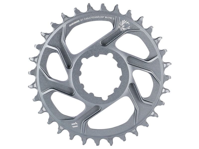 SRAM X-Sync2 Eagle chainring (32 teeth | 12-speed | grey | Alu | offset 6mm | DM)