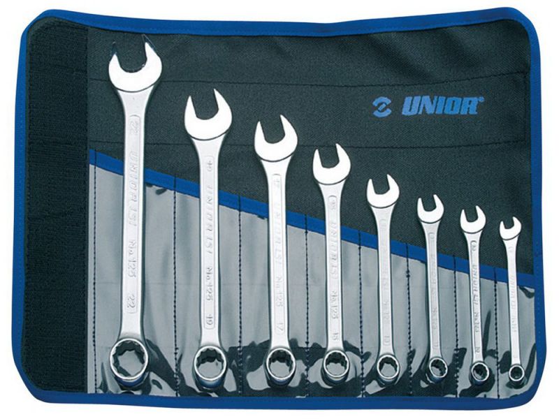 Unior Ringgabelschlüsselset mit Tasche 8-teilig 8-22mm