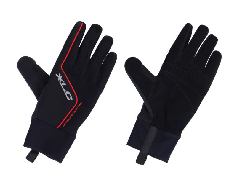 XLC Long finger glove winter (black / red)