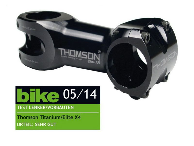 Thomson A-Head Vorbau Elite X4 1-1/8" x 10° x 110mm x 318mm Lenkerkl.