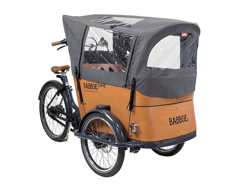 Babboe Regenverdeck für Curve (Docril | grau)