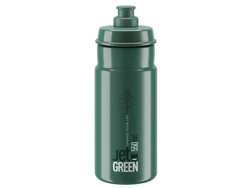 Elite Jet Green Trinkflasche (550ml | dunkelgrün / weiiß)
