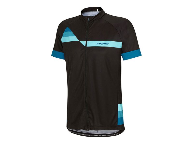 Ziener Cardo Full Zip cycling jersey men (black / blue)