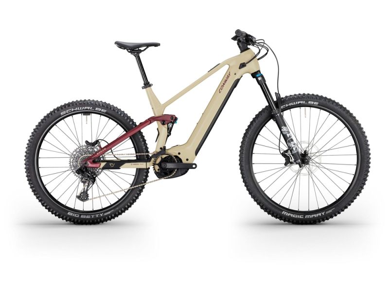 Conway Xyronn S 5.0 Carbon Fully MTB E-Bike (29 / 27.5" | 750Wh | Bosch CX | desert matt / plum matt)