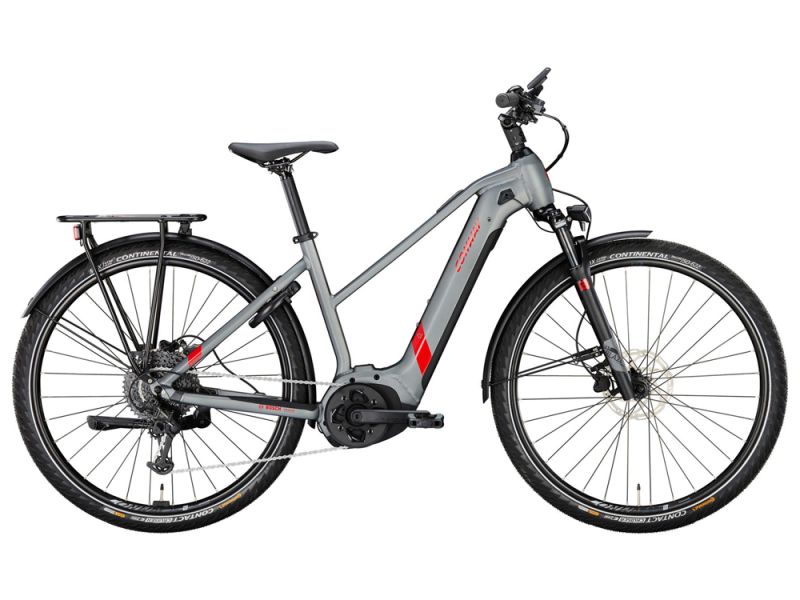 Conway Cairon T 2.0 625 Trekking E-Bike (28" | 625Wh | Bosch | shadowgrey metallic matt / red metallic)