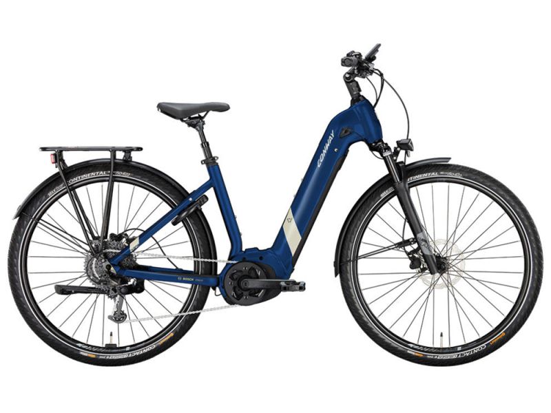 Conway Cairon T 2.0 625 Low Trekking E-Bike (28" | 625Wh | Bosch | blue metallic / desert matt)