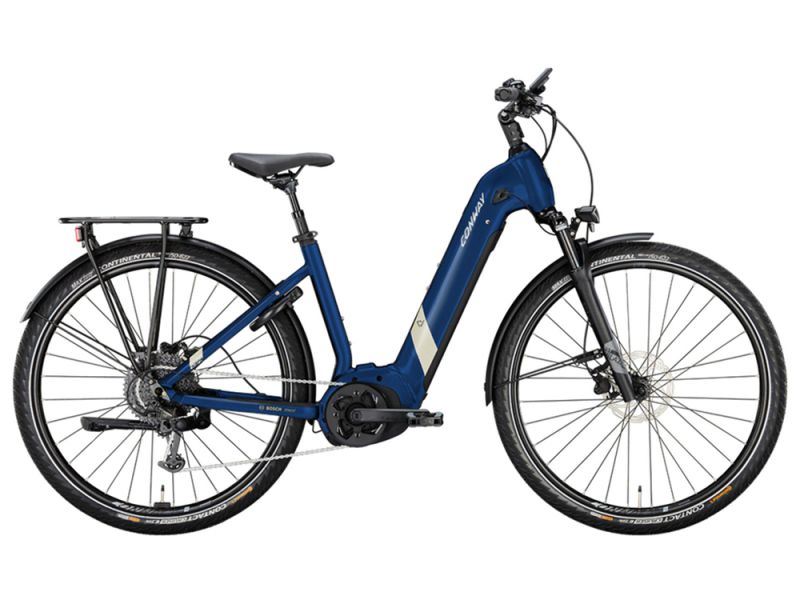 Conway Cairon T 2.0 500 Low Trekking E-Bike (28" | 500Wh | Bosch | blue metallic / desert matt)