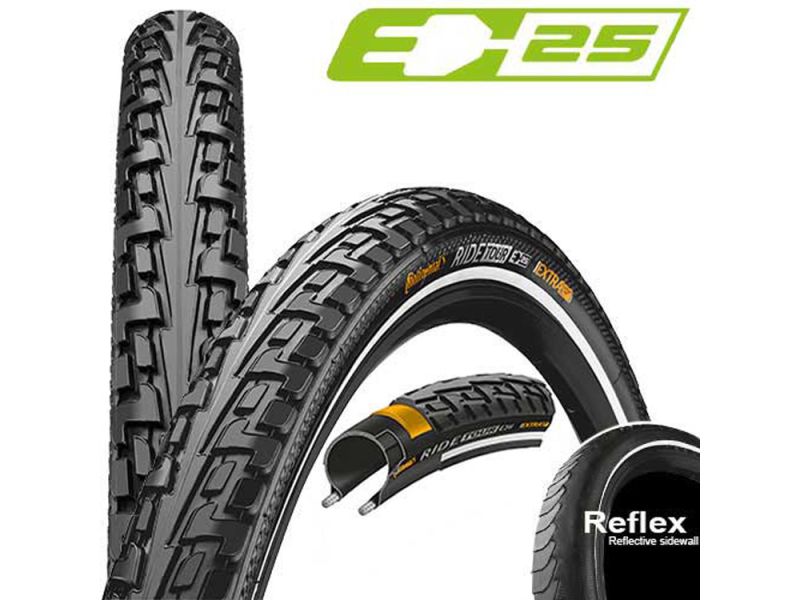 Continental Ride Tour Drahtreifen (47-406 Reflex | 20x1.75 | schwarz)