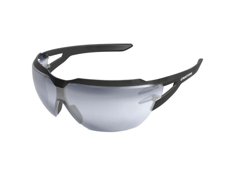 Cratoni C-Active Sonnenbrille (schwarz | Gläser silber verspiegelt)