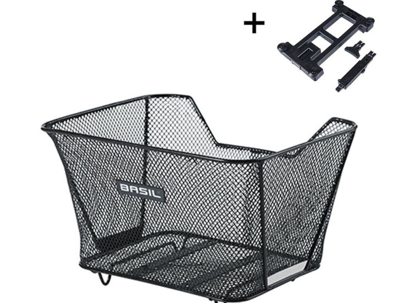 Basil Lesto Hinterradkorb (MIK | schwarz)
