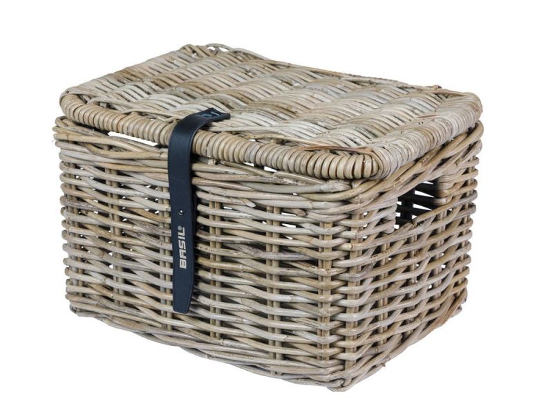 Basil Dax S Vorderradkorb (grobmaschig | Deckel | grau)