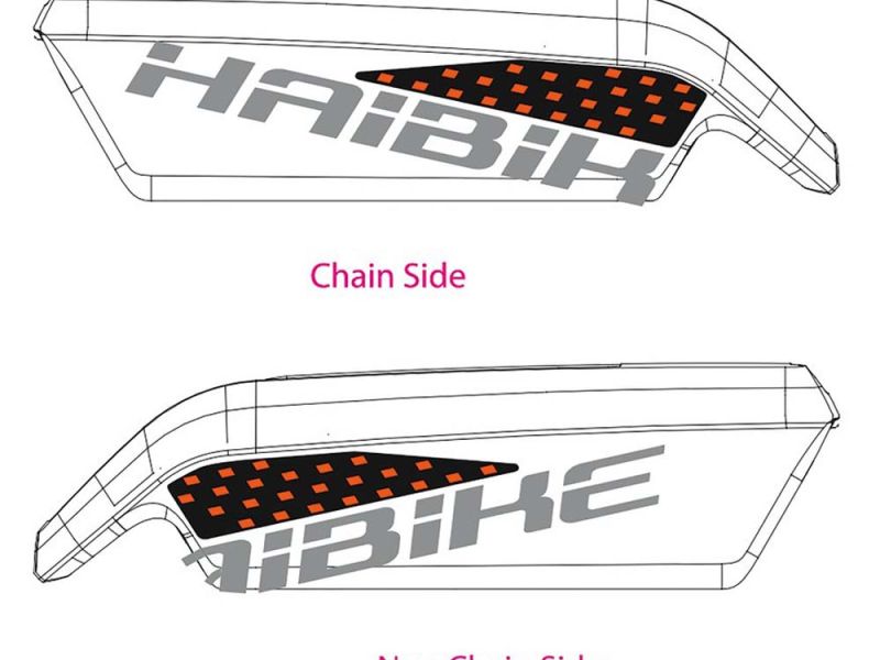 Haibike Akkugehäusedekor Xduro (2018 | HB-S09 orange-rot f.carbon Bosch)