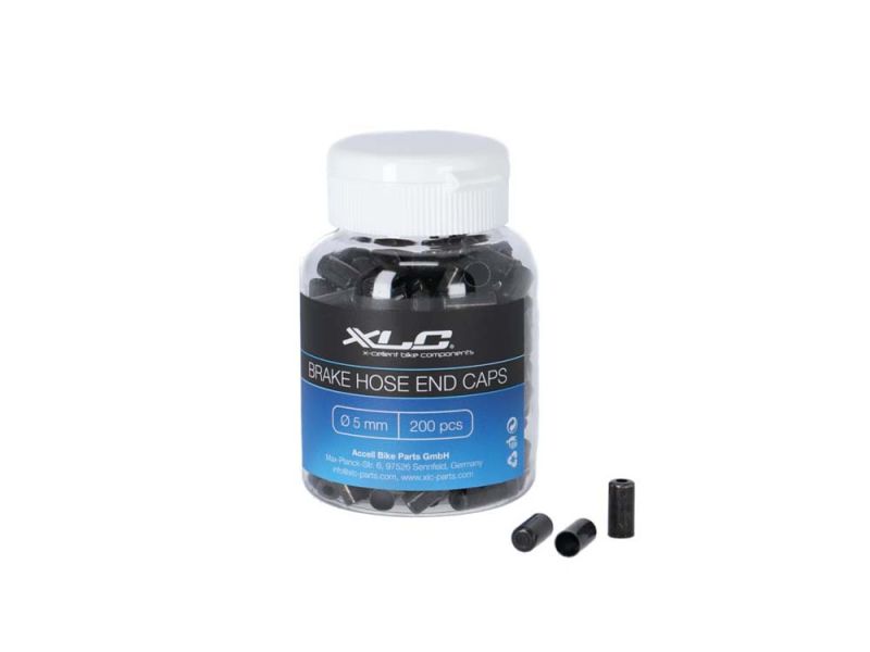 XLC BR-X10 Endkappen für Bremsaußenhülle (schwarz | Innendurchmesser 5,0mm | 200 Stück)
