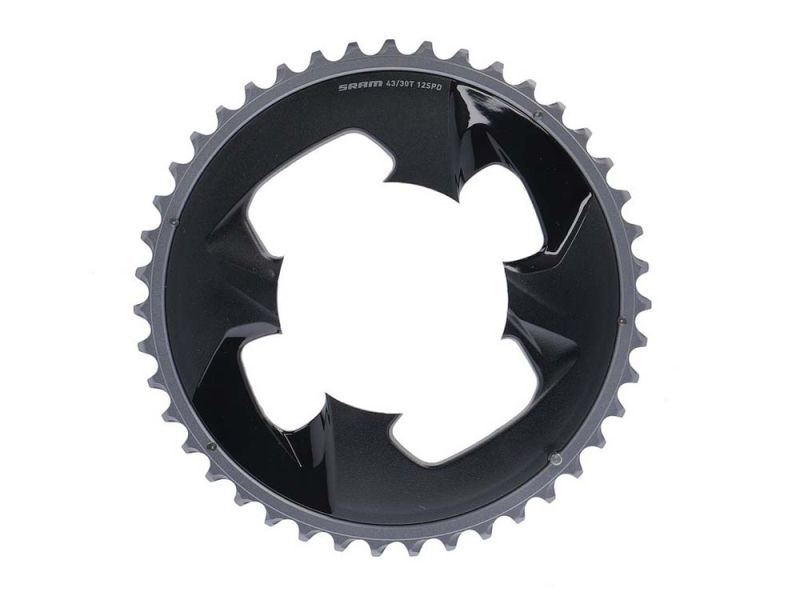 Sram ForceWide Road Kettenblatt (2x12fach | grau | 43 Zähne | Alu | 94mm)