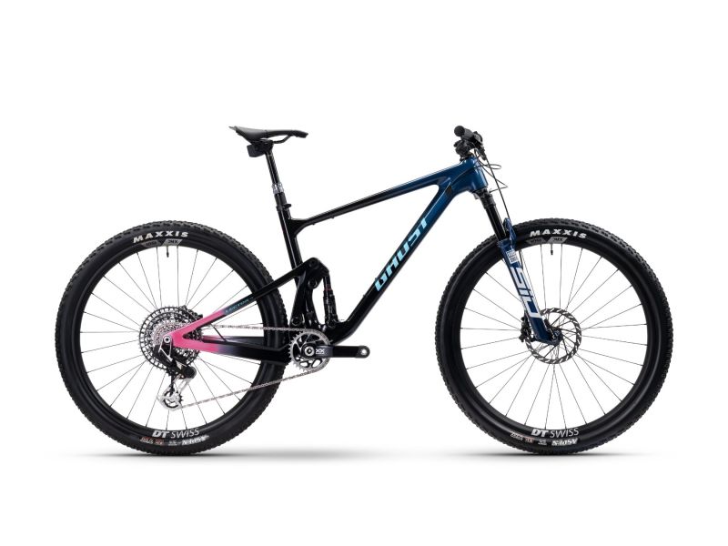Ghost Lector FS World Cup High | Fully Mountainbike | 29" | carbon showing / candy pink / sid blue-48.9cm