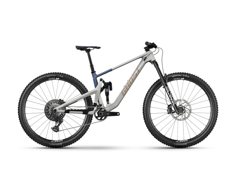 Ghost Riot Trail CF Full Party High | Fully Mountainbike | 29" | silver stone / ocean blue-46.5cm