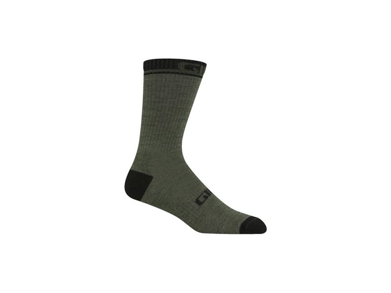 Giro Merino Wool cycling socks (olive green)