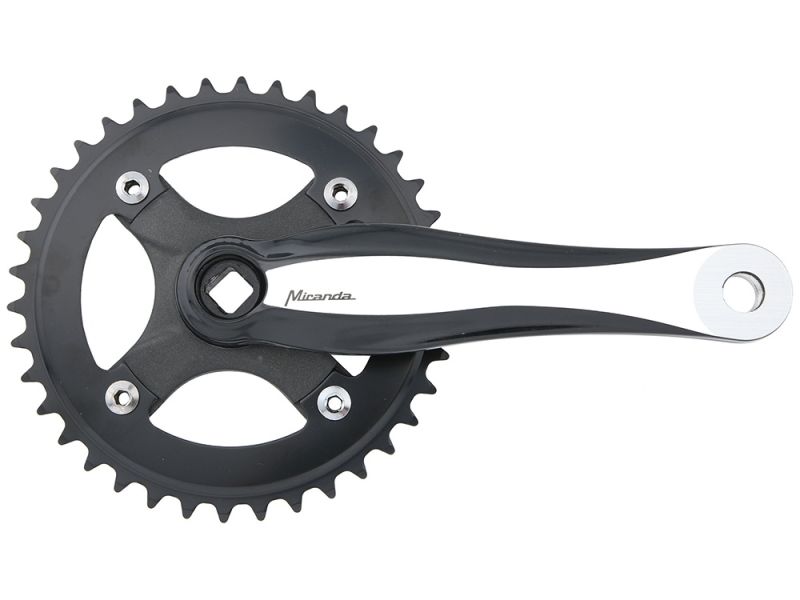Miranda Beta 1R Plus Crank Set 170mm 38 Teeth (black / silver)