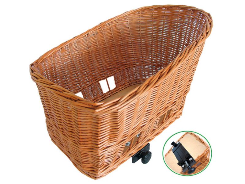 Basil Pasja rear wheel wicker animal basket L (brown)