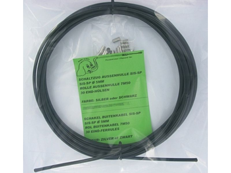 Slurf SIS-SP5 shifter cable housing A 7.5m M. end cap (black)