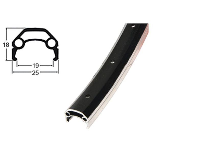 Schürmann Yak-19 Aluminium Bicycle Rim (19-622 32l | black)