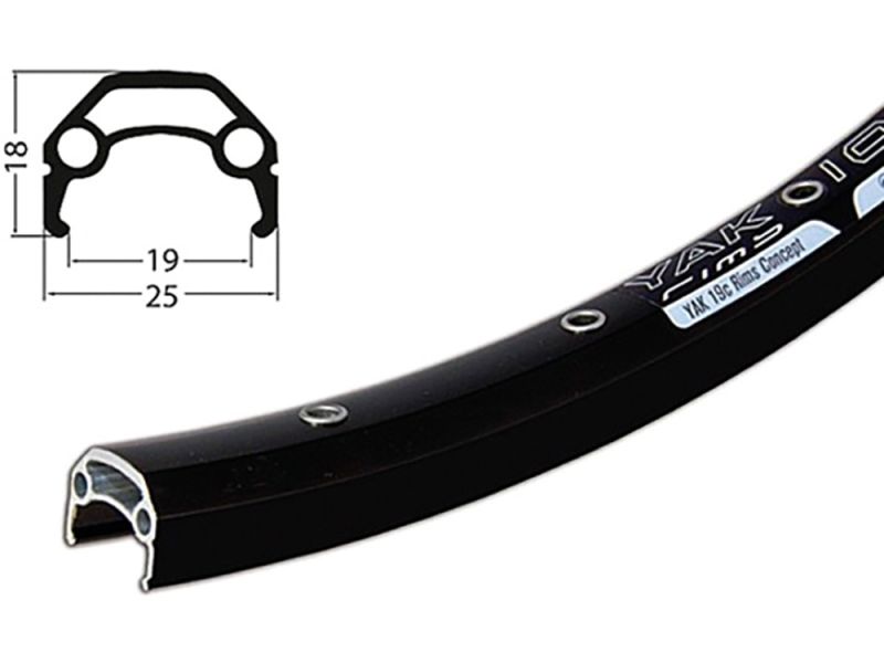 Schürmann Yak-19 Aluminium Bicycle Rim (19-622 36l disc | black)