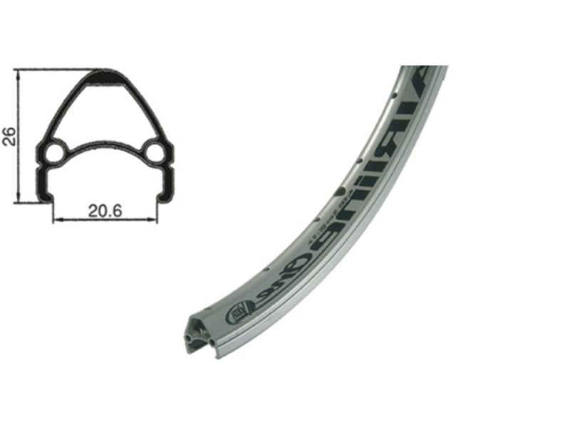 Rodi Airline 1 Aluminium Bicycle Rim 19-406 36l (silver)