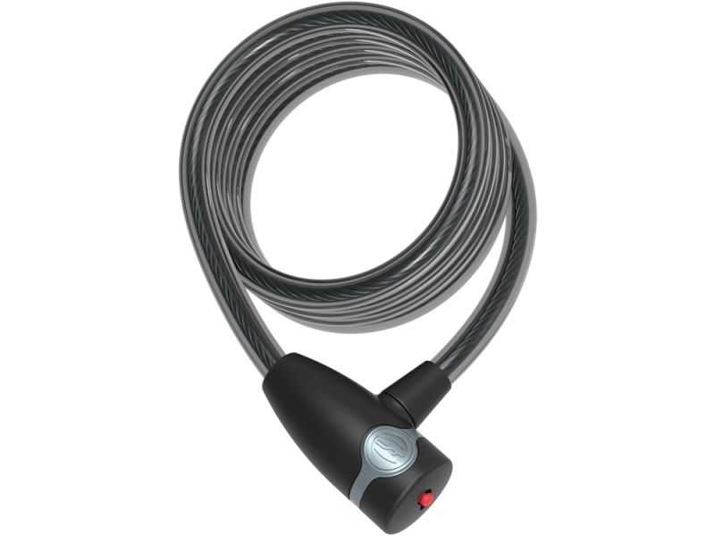 Contec Spiral cable lock EcoLoc 185cm x 12mm (black / grey)