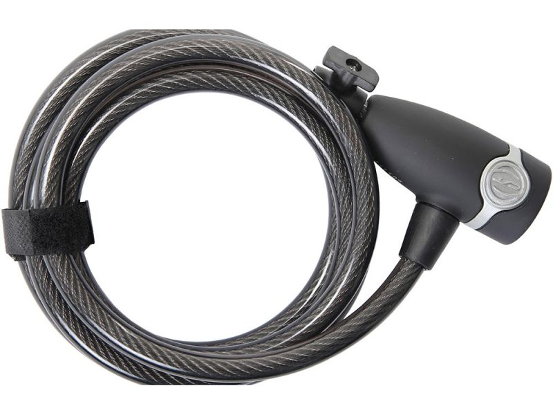 Contec Spiral cable lock EcoLoc 185cm x 10mm (black / grey)