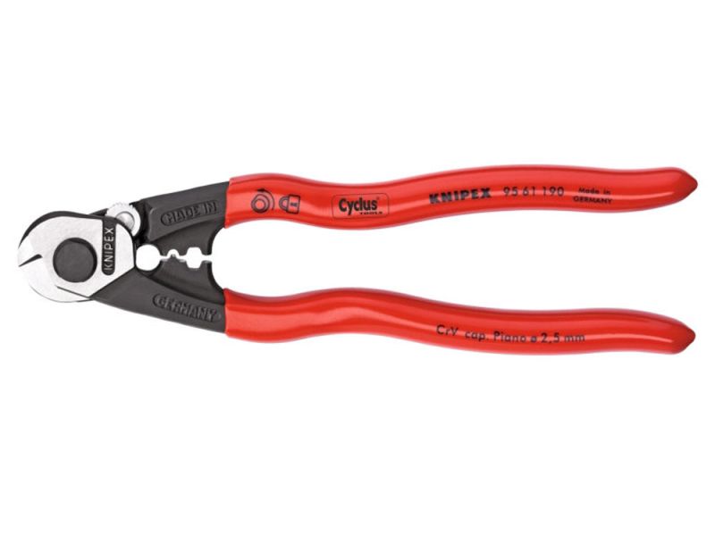 Knipex Wire rope cutter up to 6mm (black / red / silver)