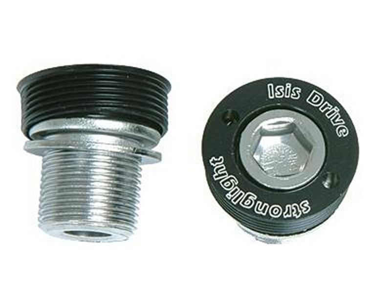 Stronglight Crank screw M15 F. Isis Drive (black / silver)