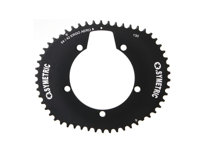 O.Symetric Ergo Aerosymetric chainring (130mm | 5 arm | 54/42 teeth)