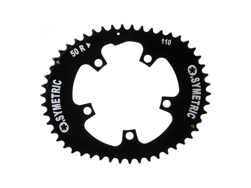 O.Symetric Chain Ring Lk 110mm 50 Teeth Road (black)