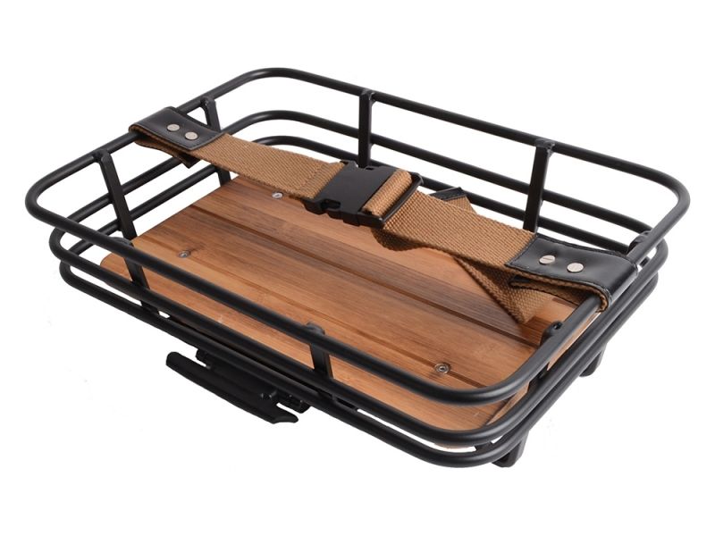 AtranVelo Epic Retro AVS front wheel basket (black / brown)