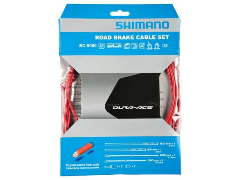 Shimano Dura Ace BC-9000 brake cable set polymer (red)