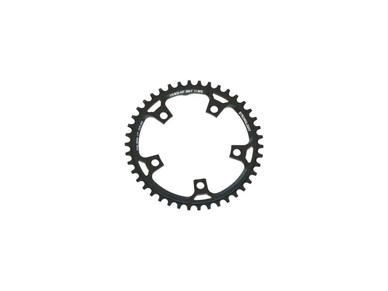 Stronglight Chainring Gravel 7075 T6 110mm 5 Arm 42 Z. (black)