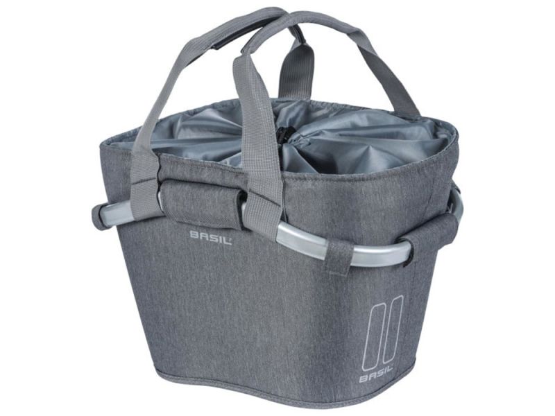 Basil Carry All front basket (15 litres | meleegrey)
