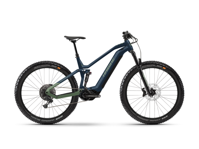 Haibike AllTrail 9 Fully MTB E-Bike (29" | 720Wh | blau / olive)