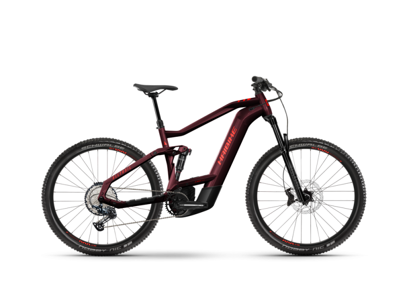 Haibike AllTrail 8 Fully MTB E-Bike (27,5" | 625Wh | weinrot / neonrot)