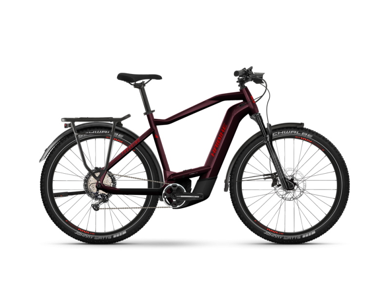 Haibike Trekking 11 High Trekking E-Bike (27,5" | 750Wh | weinrot / neonrot)