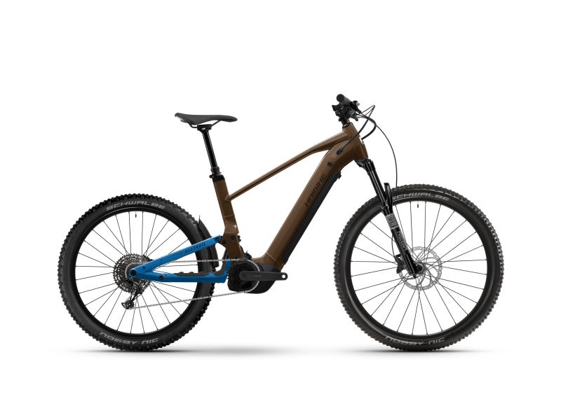 Haibike AllTrail 6 High | E-MTB Fully | 29/27.5" | 800Wh Bosch CX | leather / platinum blue-47cm