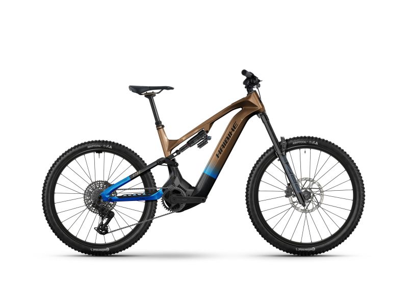 Haibike Hybe CF 9 High | E-MTB Fully | 29/27.5" | 800Wh Bosch CX | bronze / azure / black-46cm
