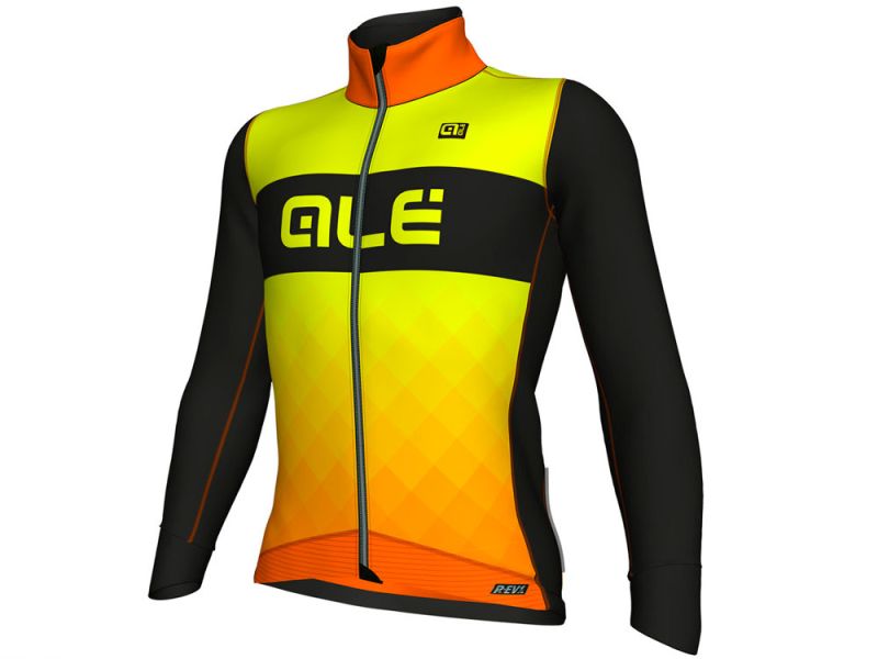Alé R-EV1 Rumbles cycling jacket men (black / yellow)