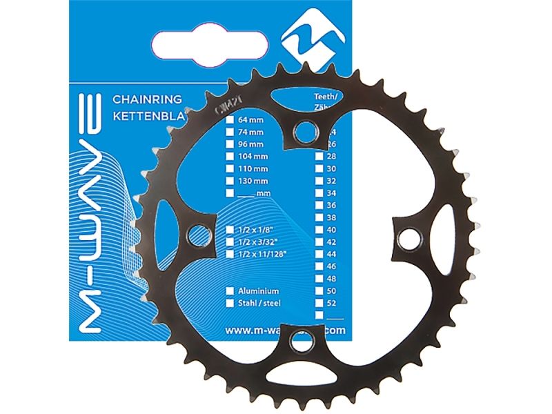 Messingschlager E-Bike Bosch / Brose Kettenblatt (46 Zähne Ø 104mm l schwarz)
